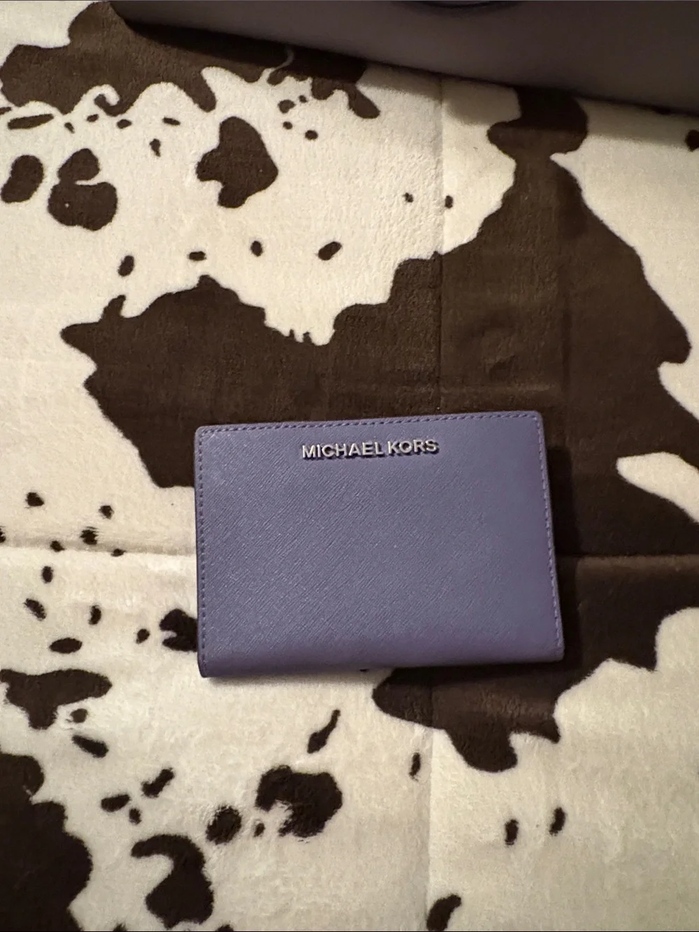 Michael Kors Lavender and White Saffiano Leather Tote with Wallet